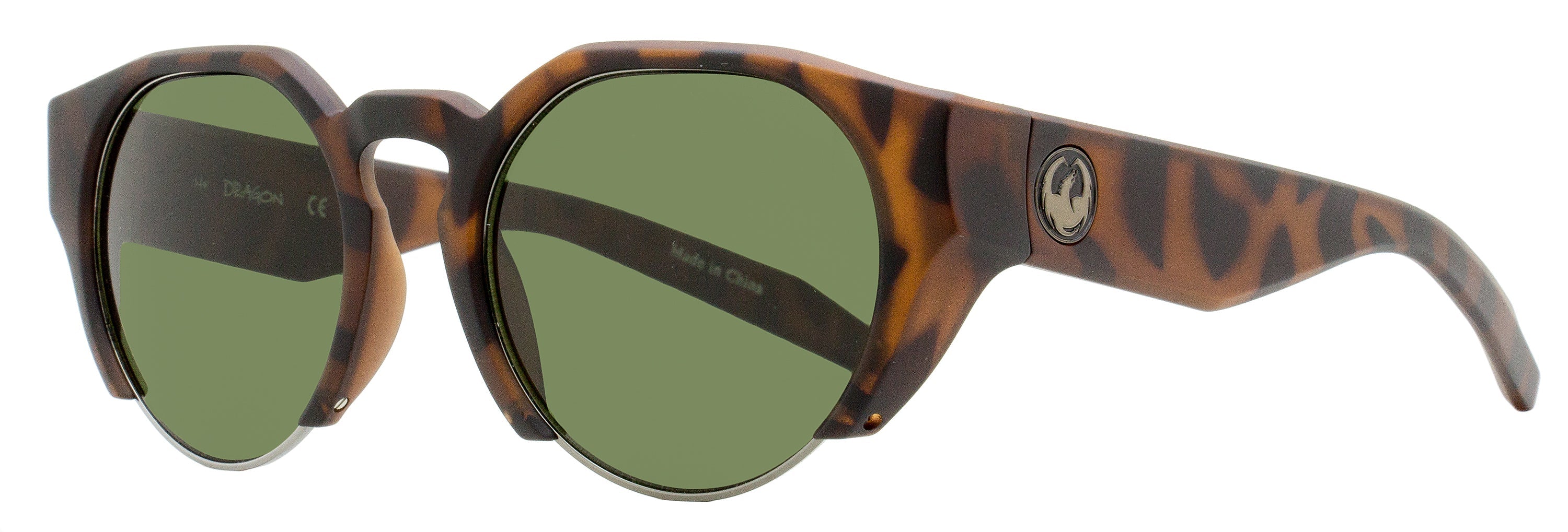 Dragon Compass Round Tortoiseshell Sunglasses — Brown by Dragon