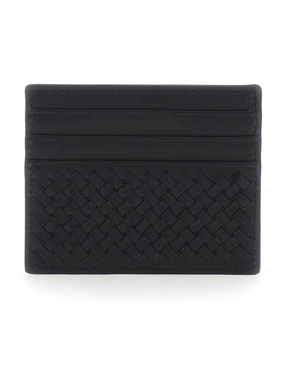 Dragon Diffusion Woven Calfskin Card Case — Black by Dragon Diffusion