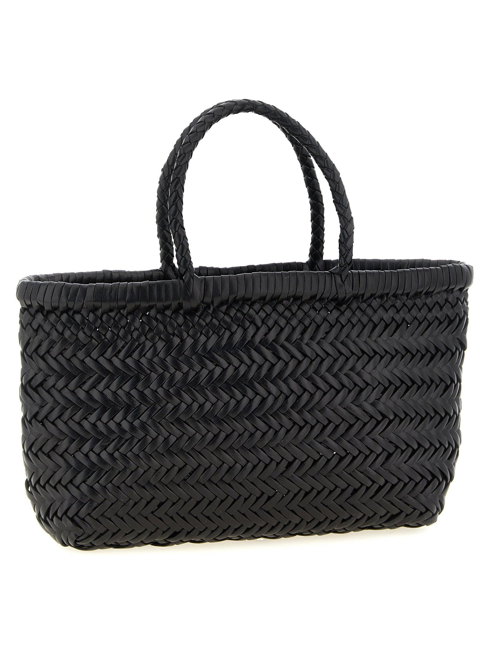 Dragon Diffusion Hand-Woven Buffalo Leather Mini Bag — Black, view 2
