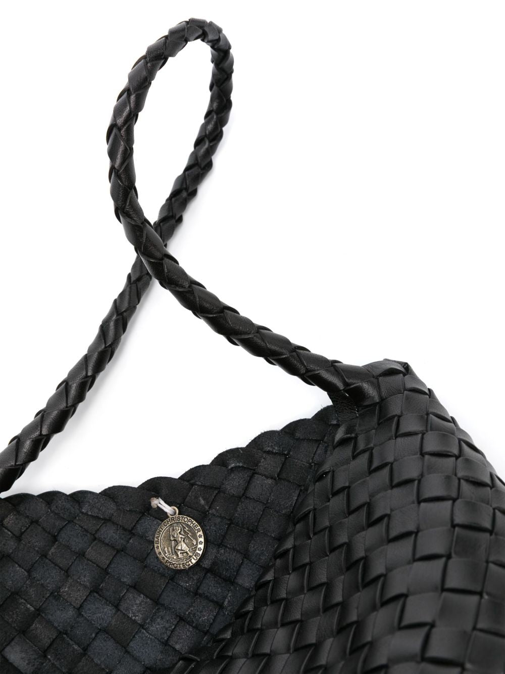 Dragon Diffusion Leather Shoulder Bag — Black, view 4