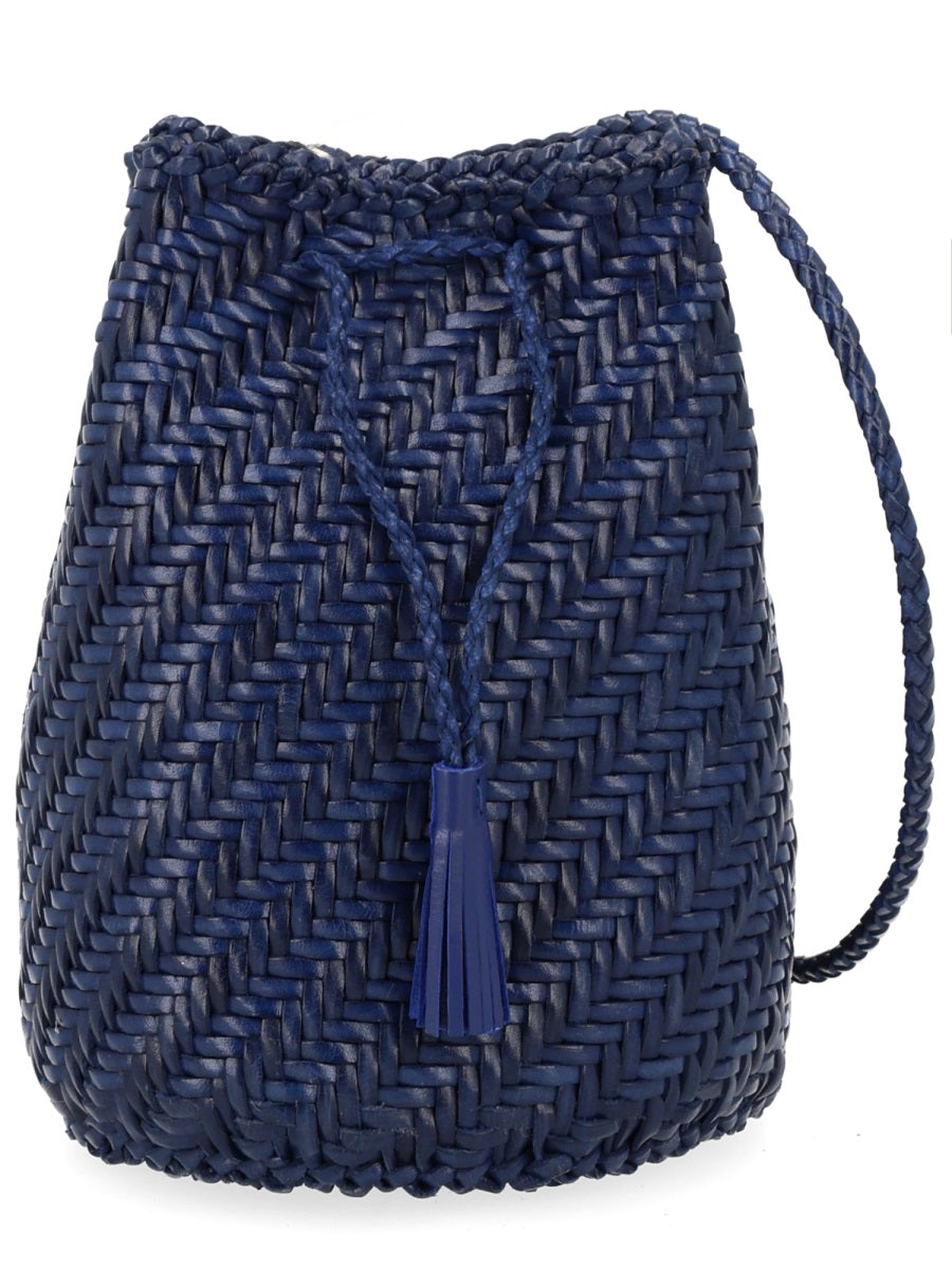 Dragon Diffusion Pompom Double Shoulder Bag — Blue, view 3