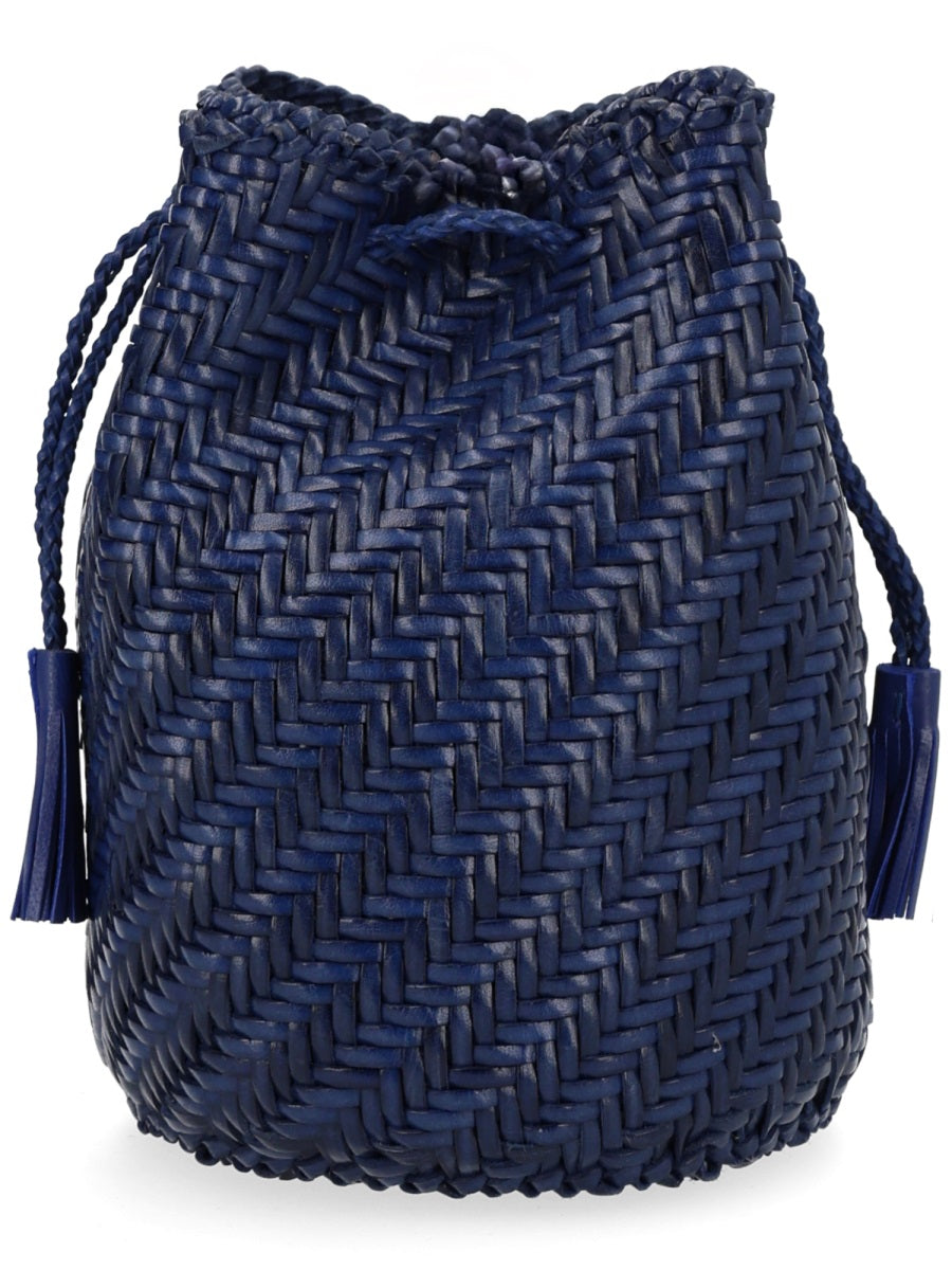 Dragon Diffusion Pompom Double Shoulder Bag — Blue, view 4