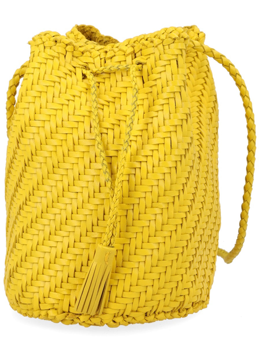 Dragon Diffusion Pompom Double Shoulder Bag — Yellow, view 3
