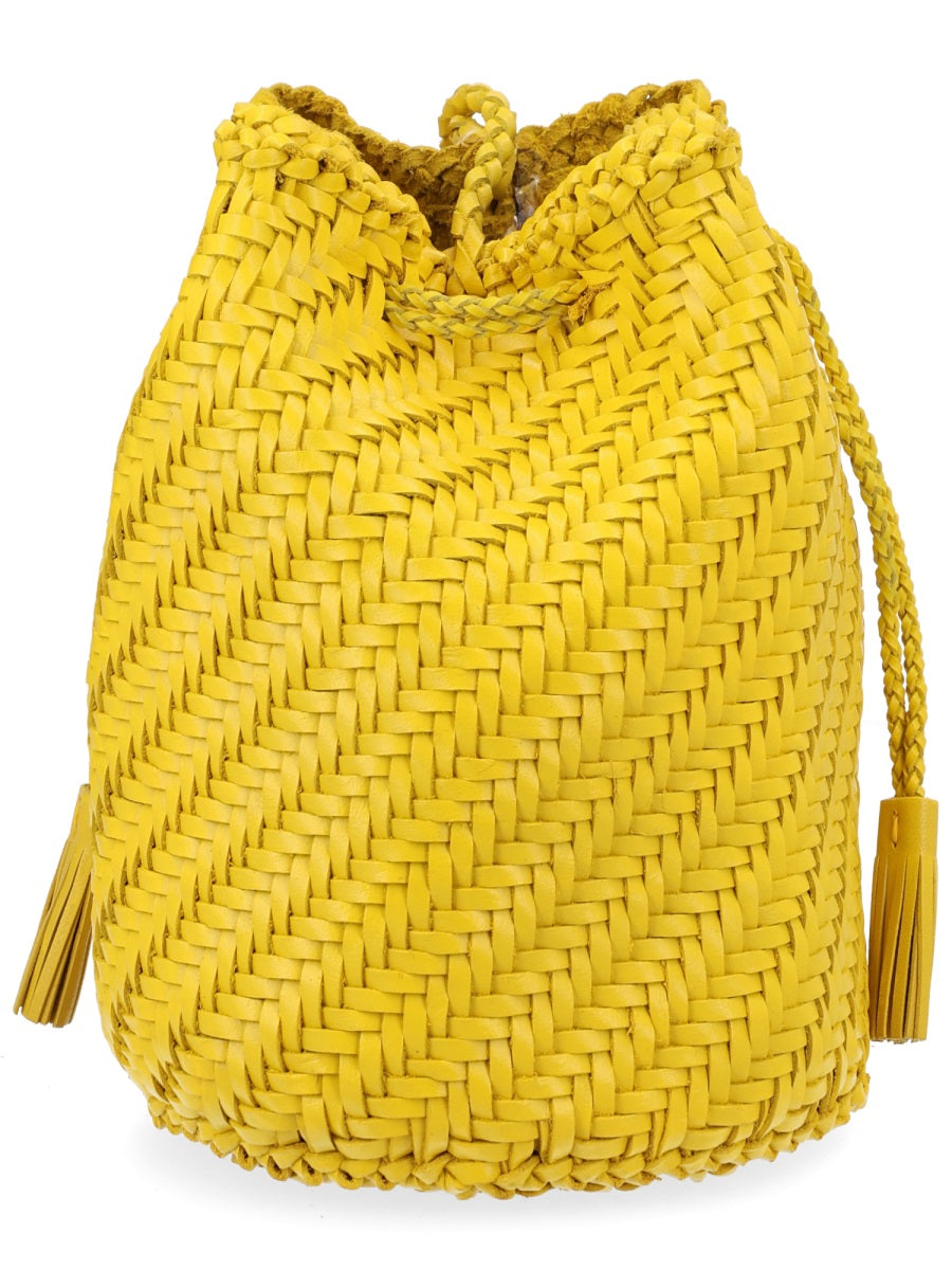 Dragon Diffusion Pompom Double Shoulder Bag — Yellow, view 4