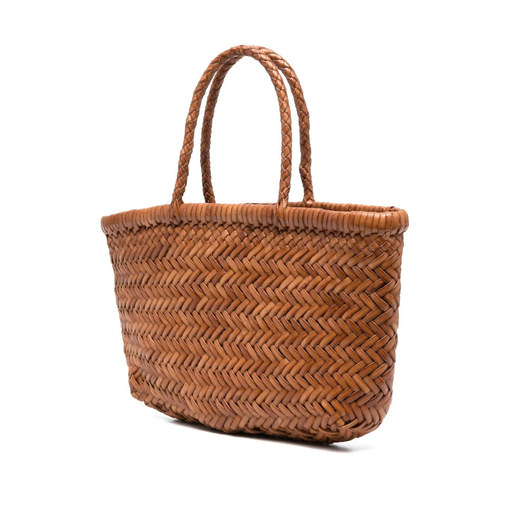 Dragon Diffusion Interwoven Leather Tote Bag — Brown, view 3