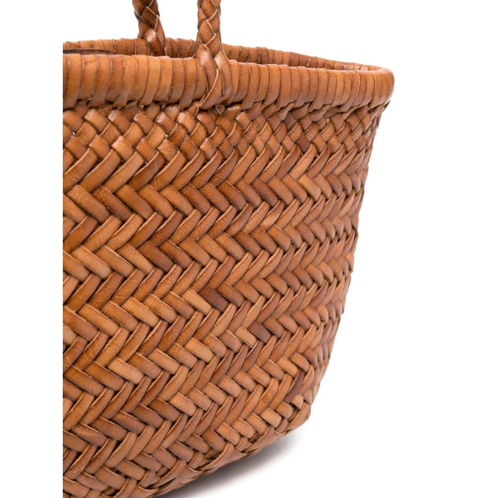 Dragon Diffusion Interwoven Leather Tote Bag — Brown, view 4