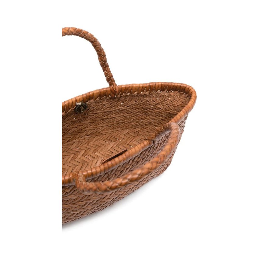 Dragon Diffusion Interwoven Leather Tote Bag — Brown, view 5