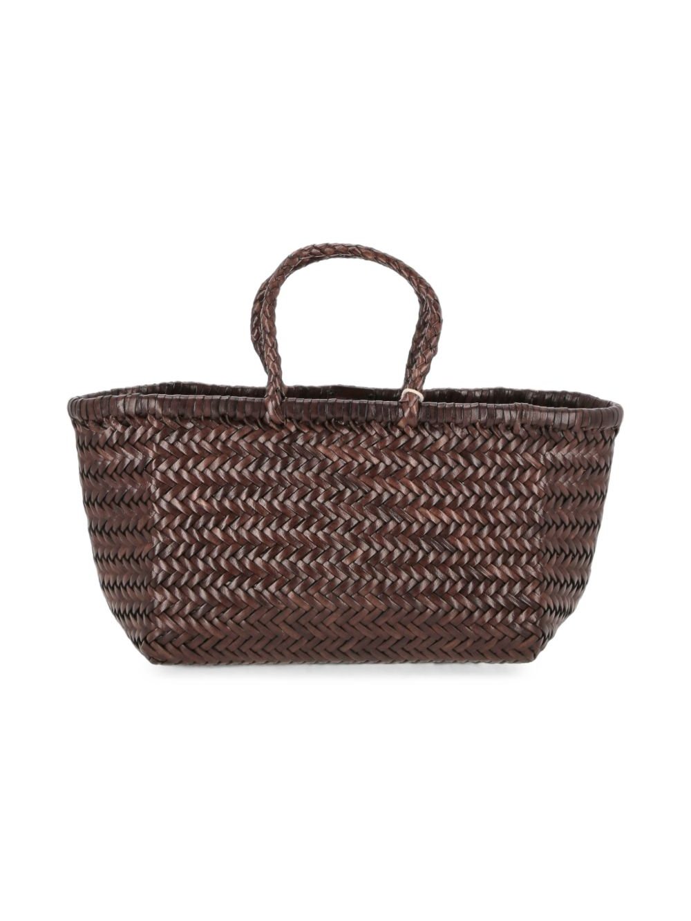 Dragon Diffusion Woven Leather Tote Bag — Brown by Dragon Diffusion