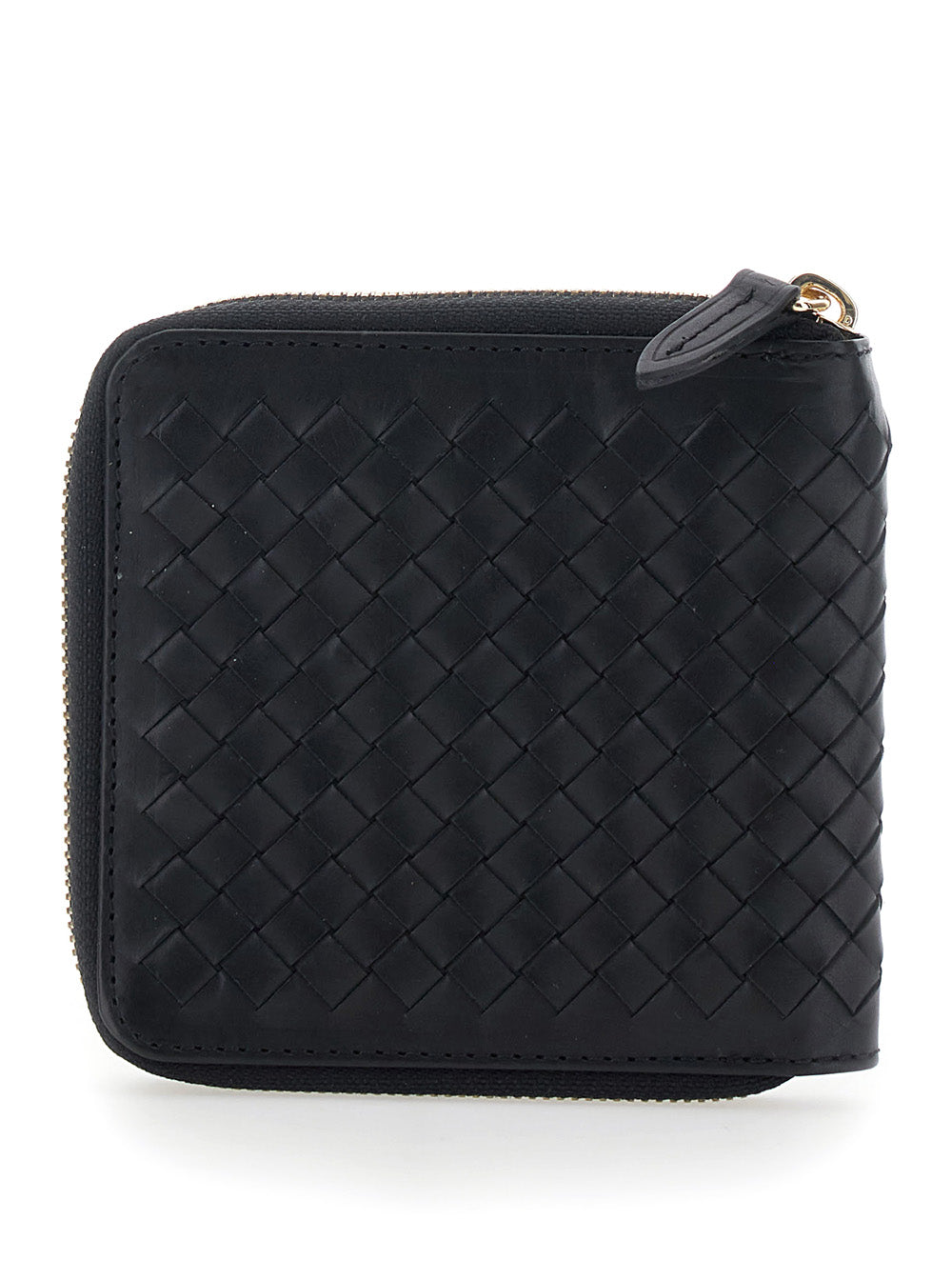 Dragon Diffusion Woven Leather Wallet — Black, view 2