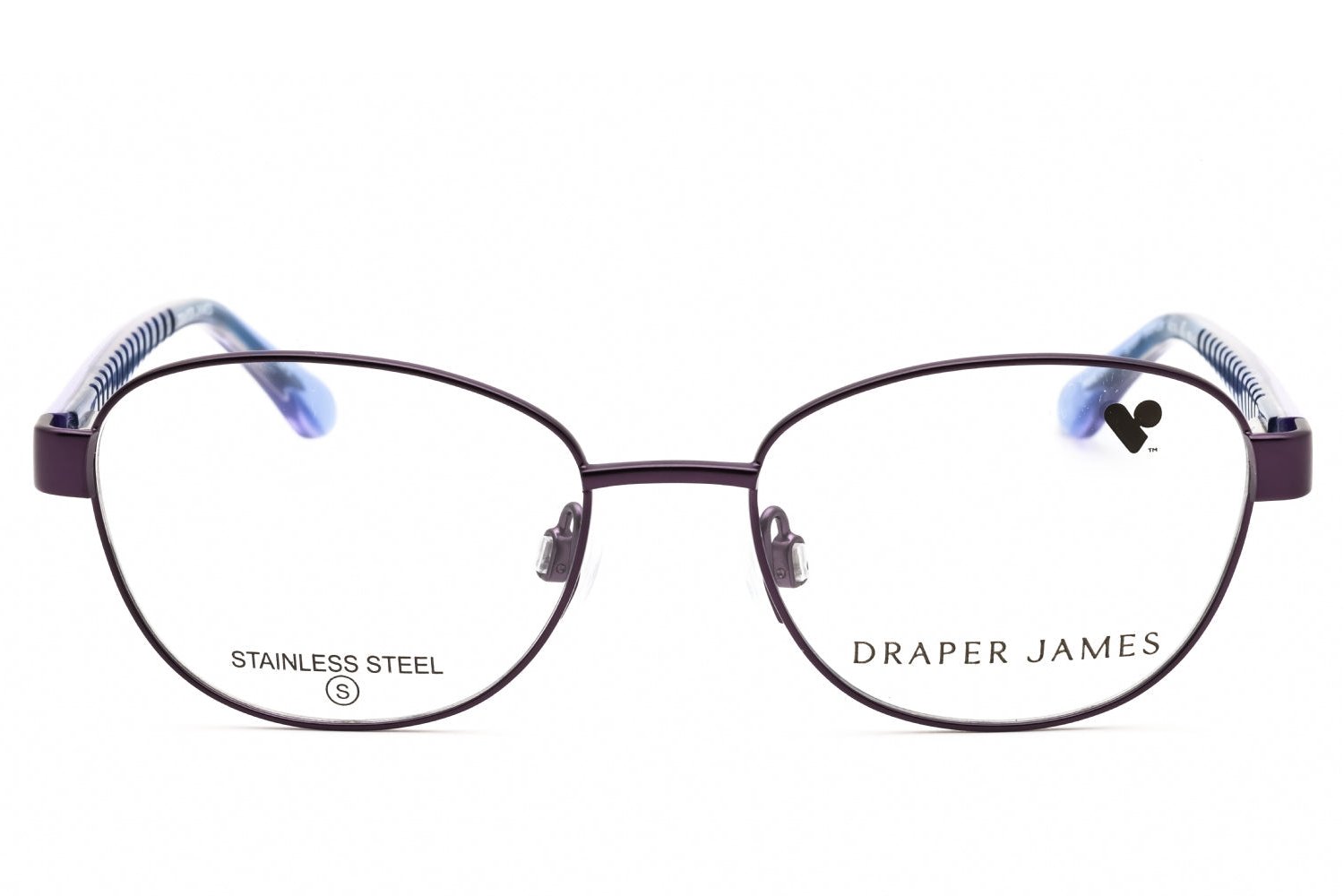 Draper James DJ1017 Metal Oval Eyeglasses — Purple, view 2