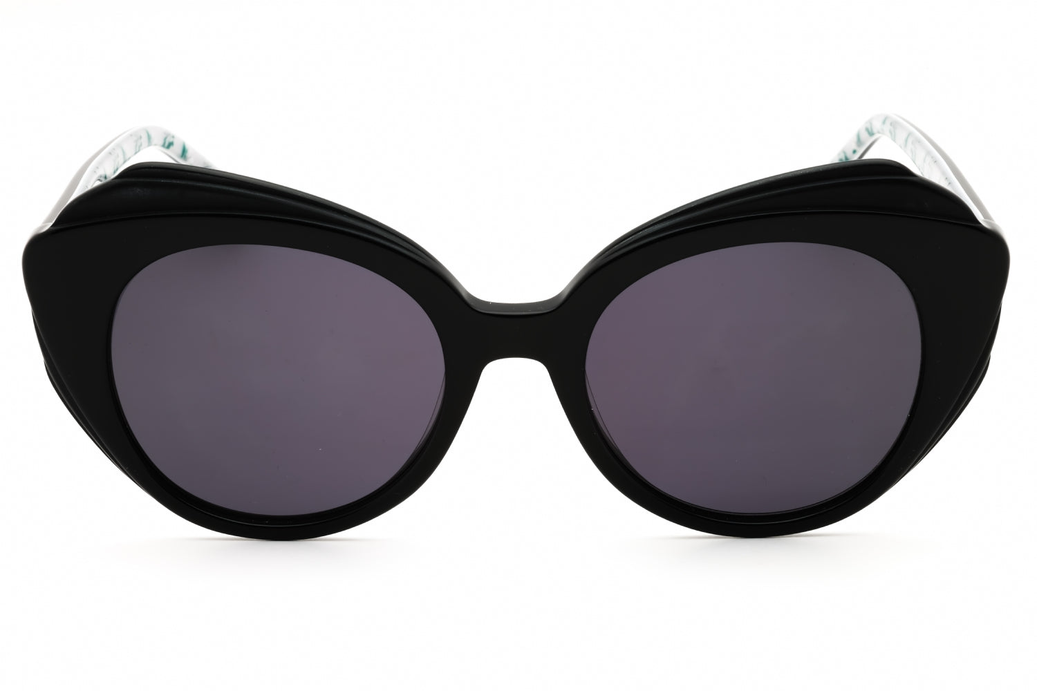 Draper James DJ7022 Oversized Round Acetate Sunglasses — Black, view 2