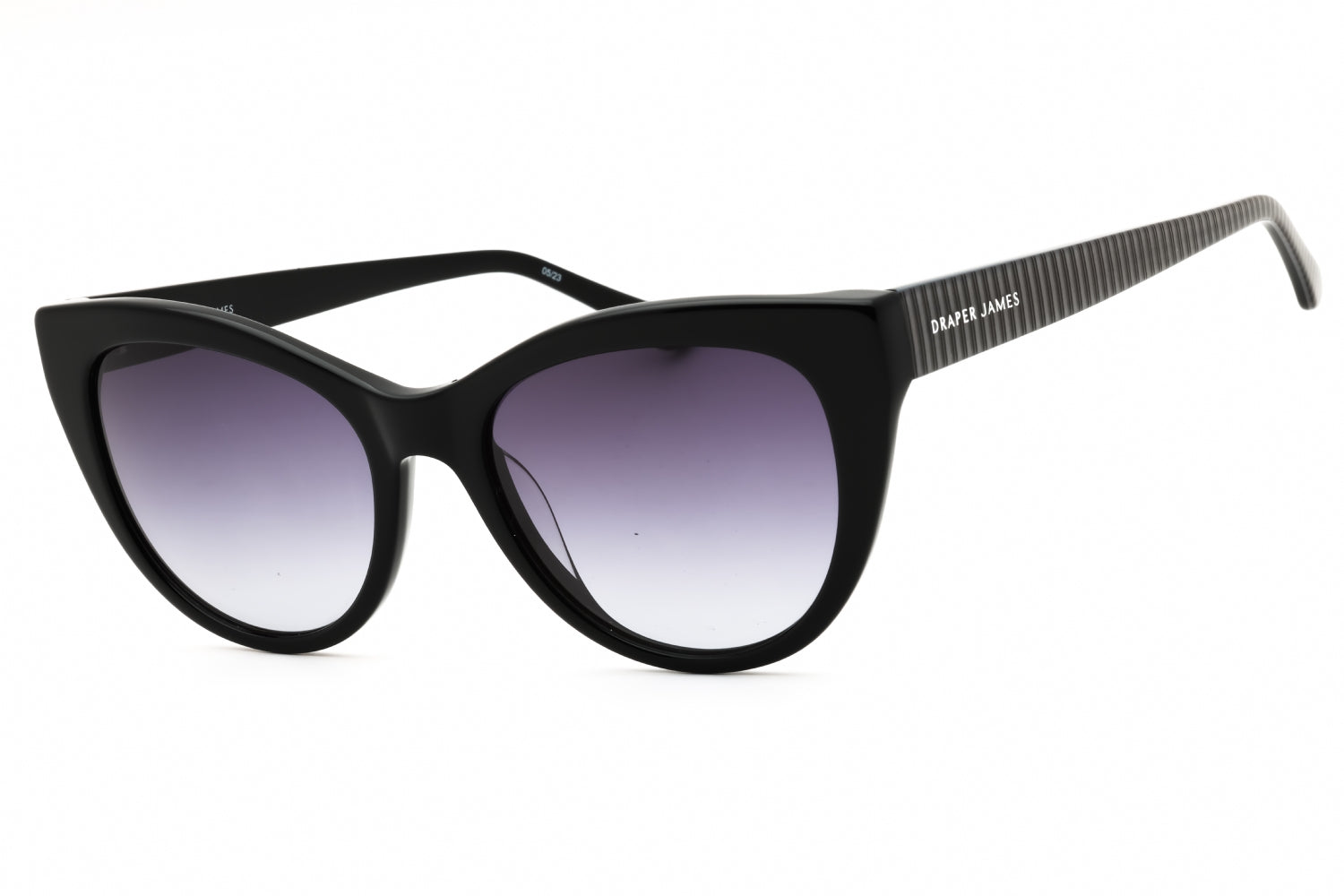 Draper James DJ7027 Cat Eye Acetate Sunglasses — Black by Draper James