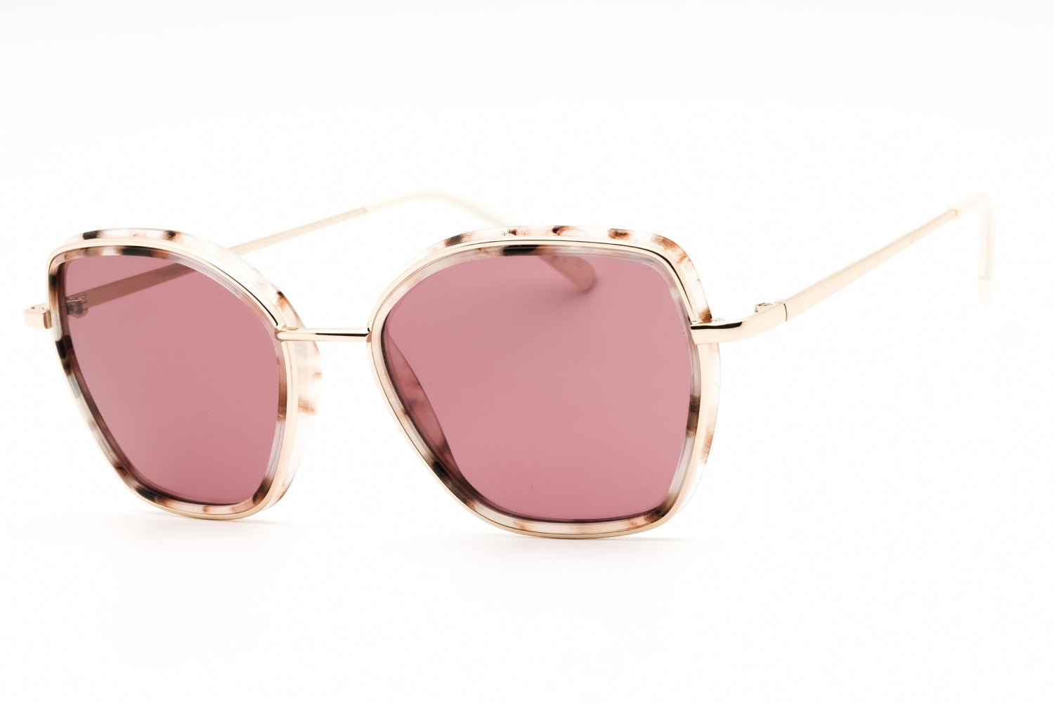 Draper James DJ9037 Round Pink-Lens Sunglasses — Brown by Draper James