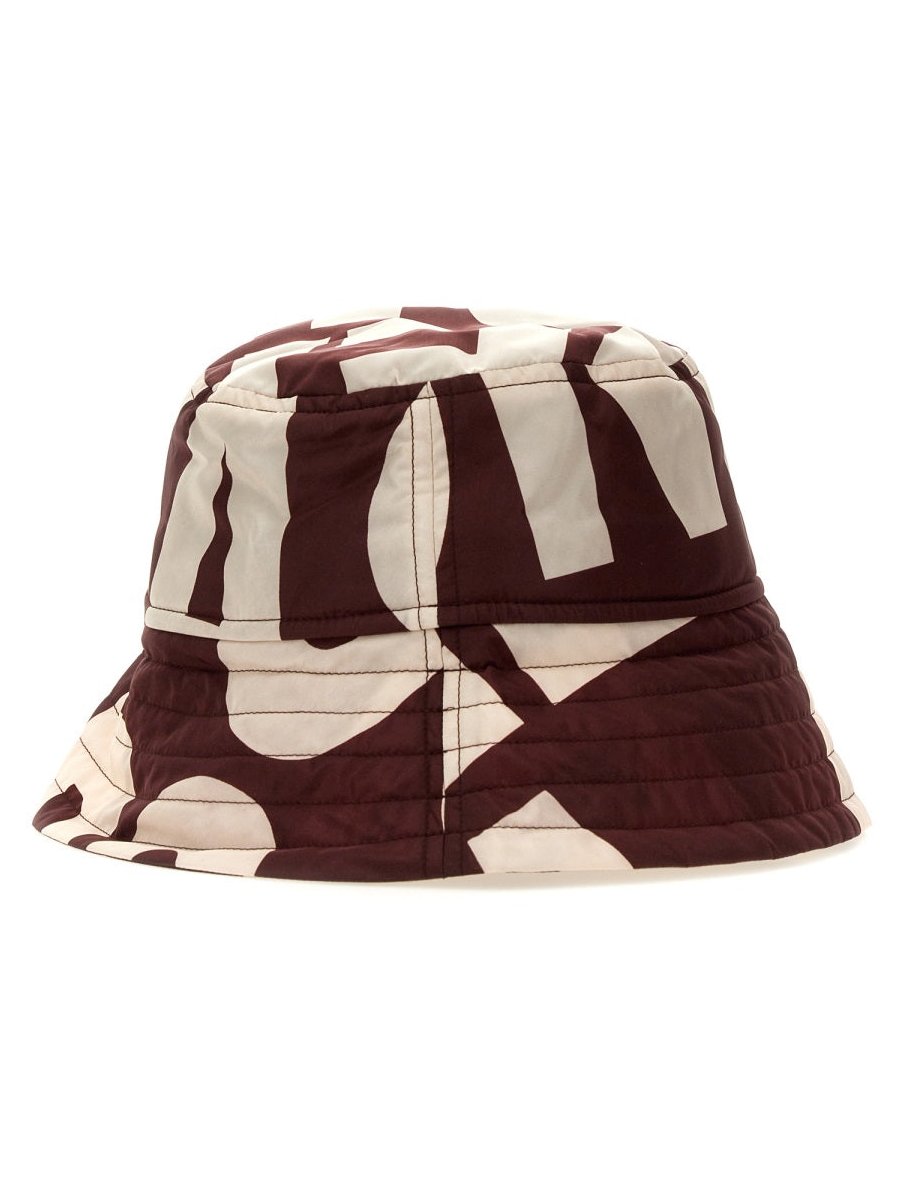 Dries Van Noten 029500_6096358 Logo-Patterned Bucket Hat — Bordeaux, view 3