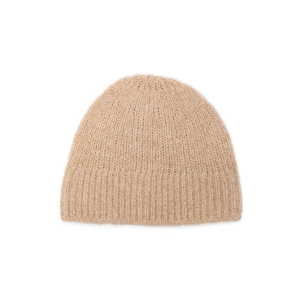 Dries Van Noten 4709 Ribbed Knit Alpaca-Merino Blend Beanie — Beige by Dries Van Noten