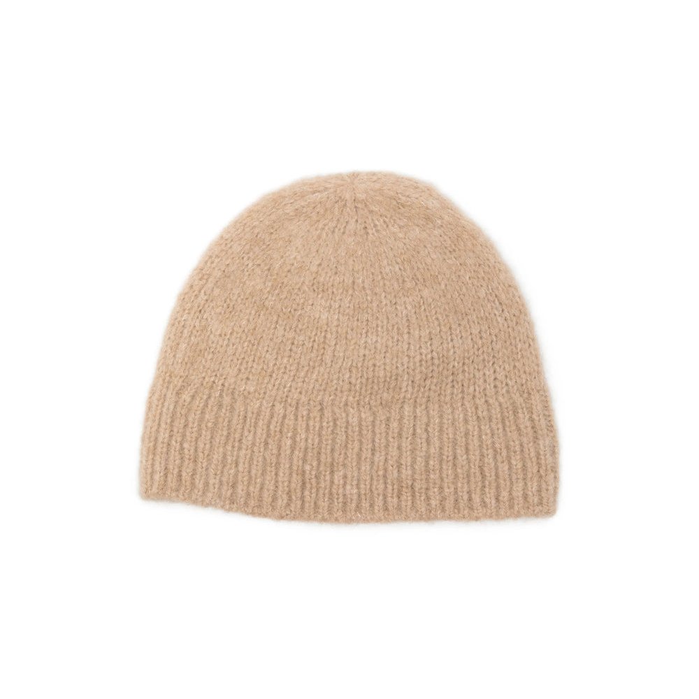 Dries Van Noten 4709 Ribbed Knit Alpaca-Merino Blend Beanie — Beige, view 3