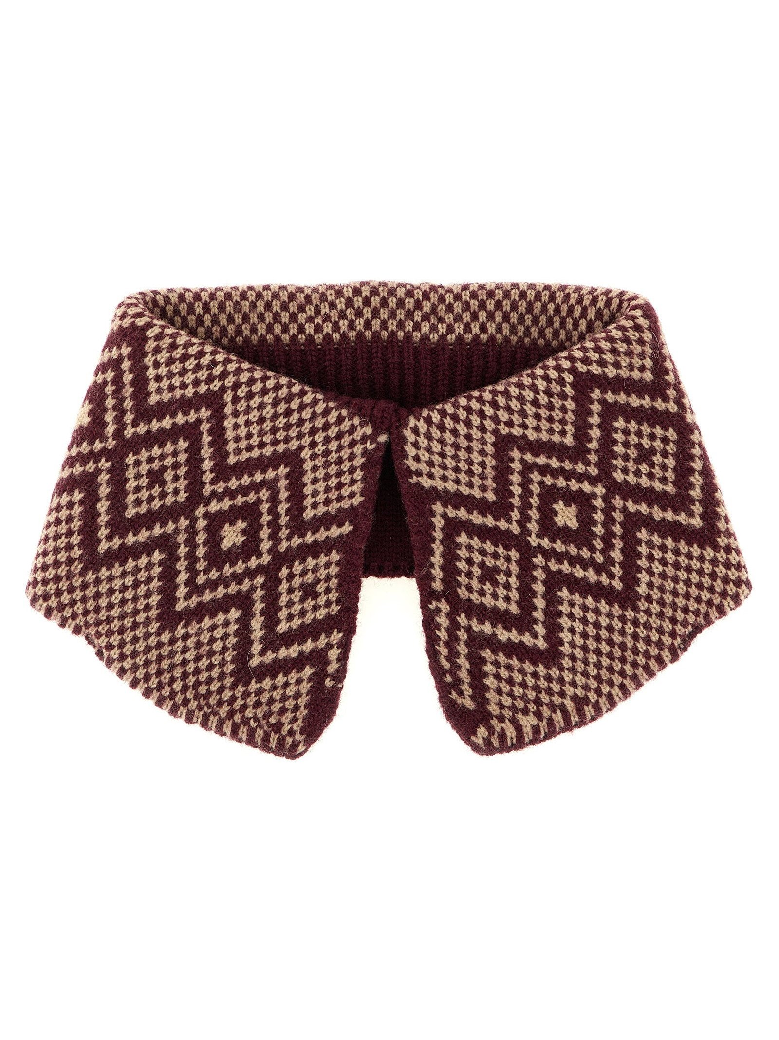 Dries Van Noten Martim Collar — Burgundy by Dries Van Noten