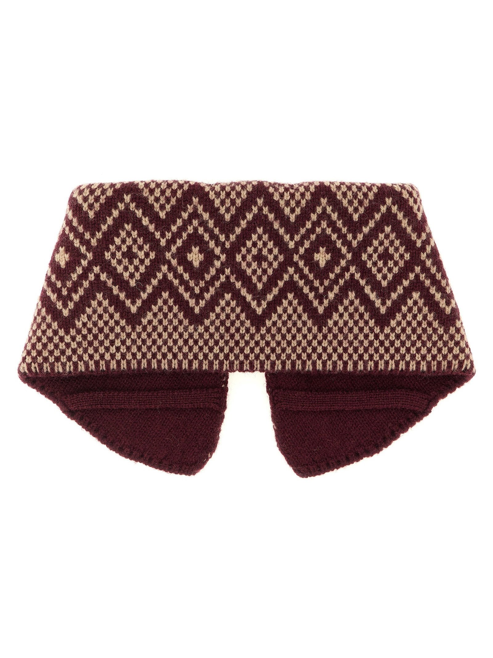 Dries Van Noten Martim Collar — Burgundy, view 2