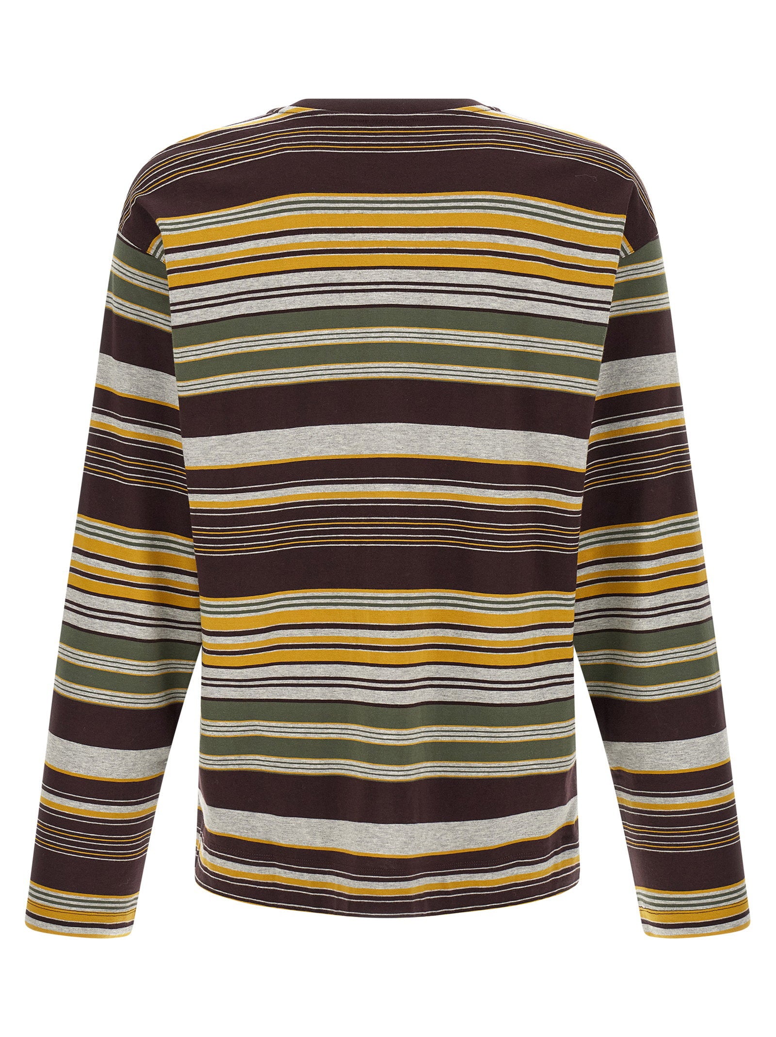 Dries Van Noten Multicolored Striped T-Shirt — Brown, view 2
