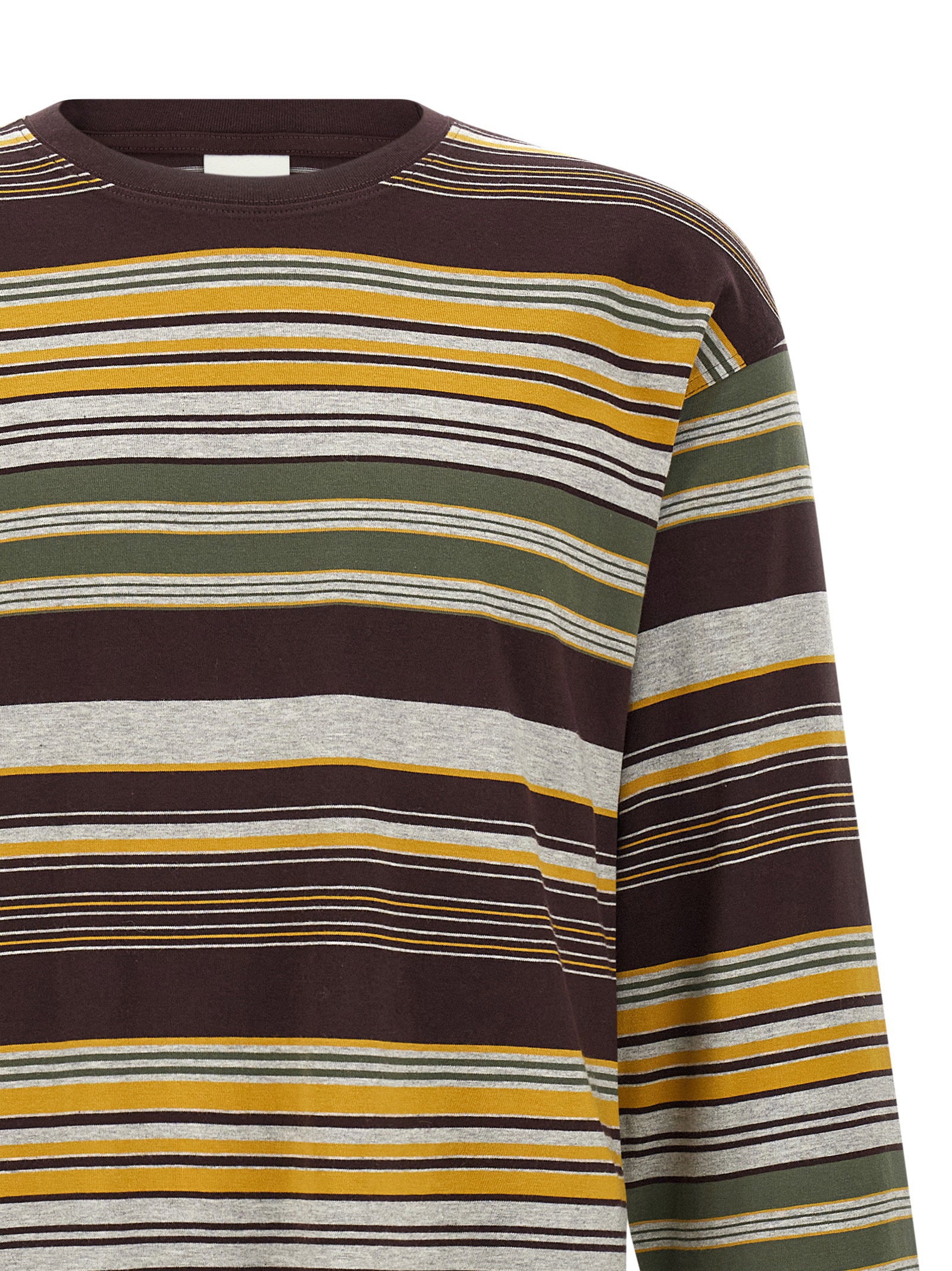 Dries Van Noten Multicolored Striped T-Shirt — Brown, view 3