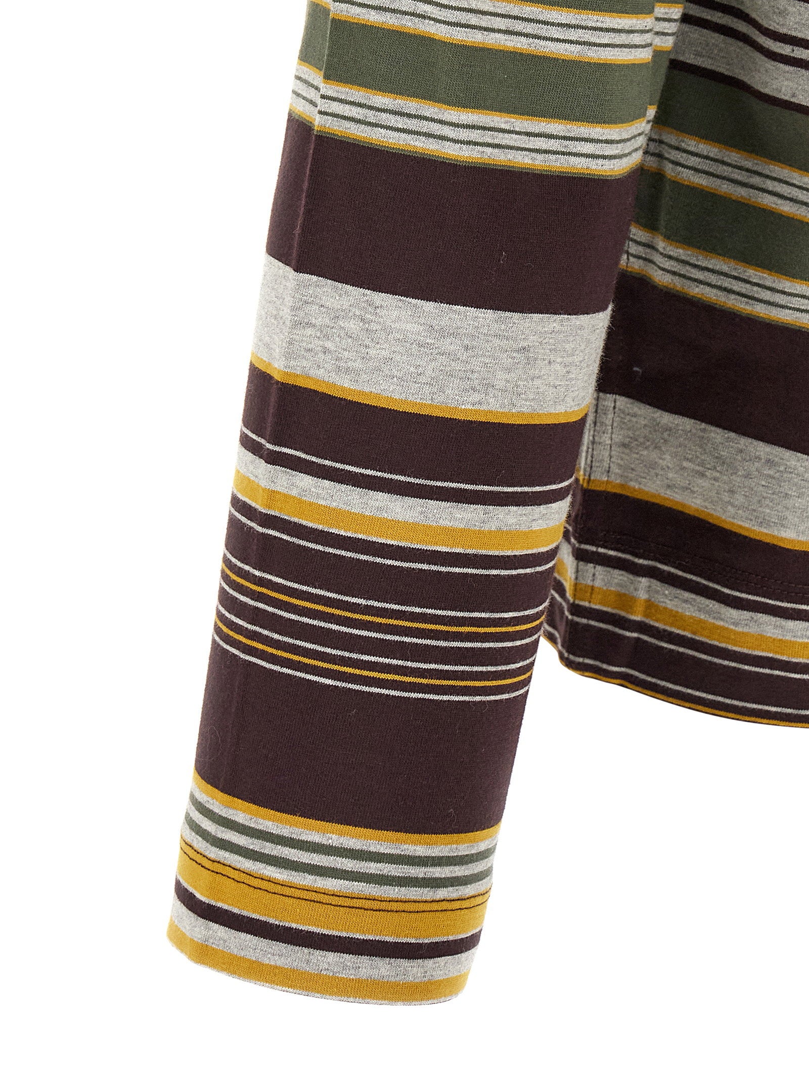 Dries Van Noten Multicolored Striped T-Shirt — Brown, view 4