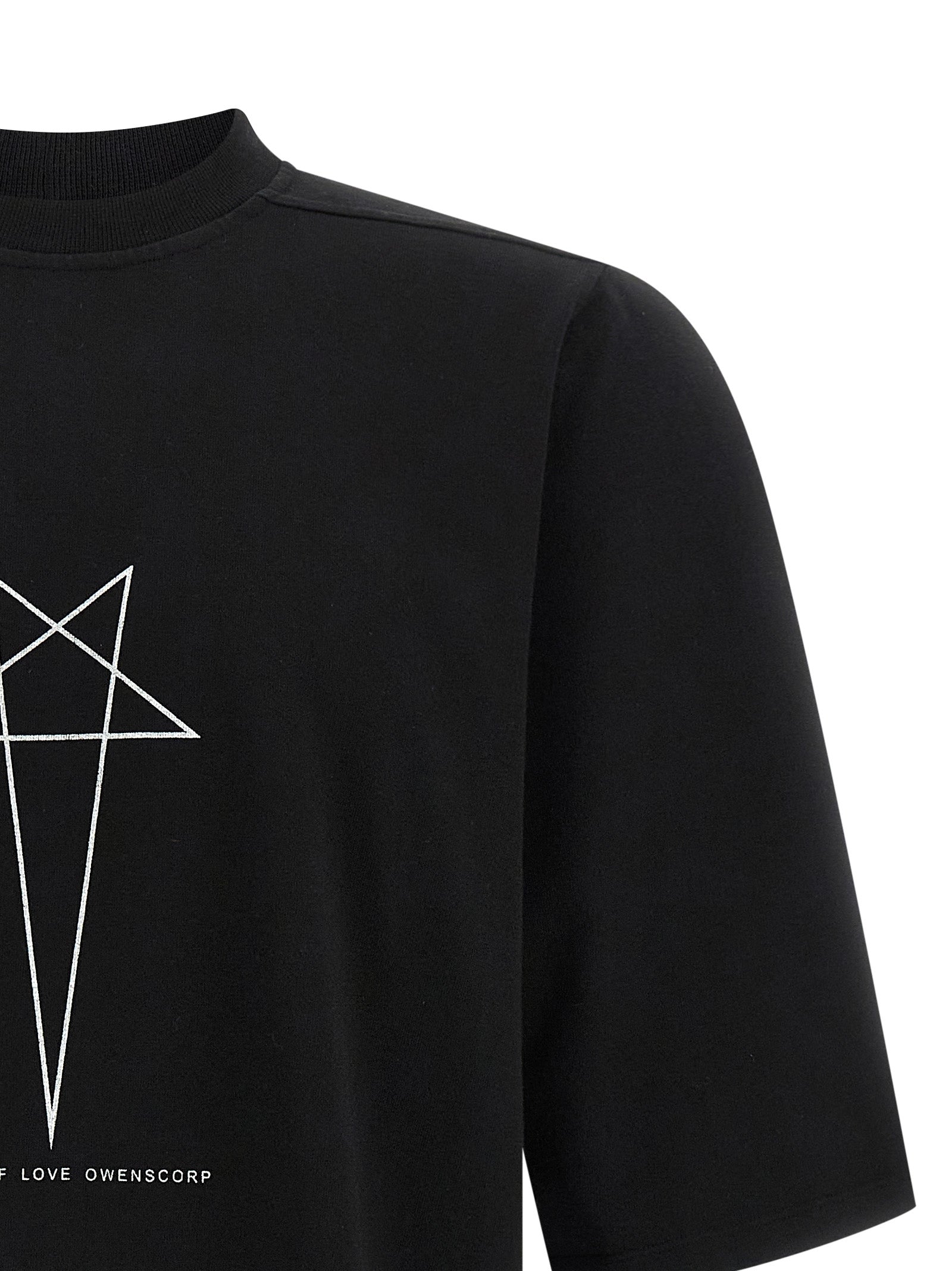 Drkshdw Logo-Print Cotton T-Shirt — Black, view 3