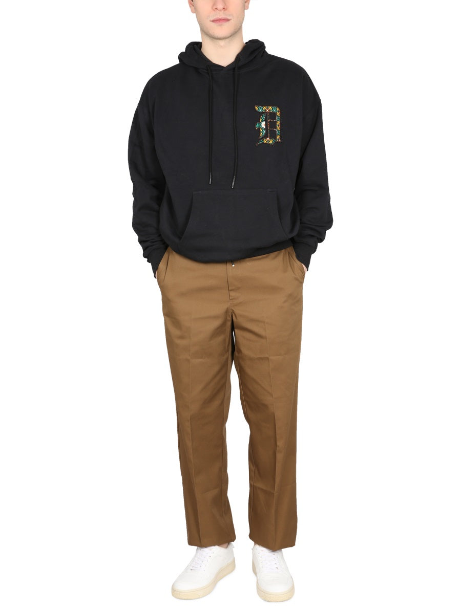 DrôLe De Monsieur Logo-Embroidered Cotton Hoodie — Black by Drole De Monsieur