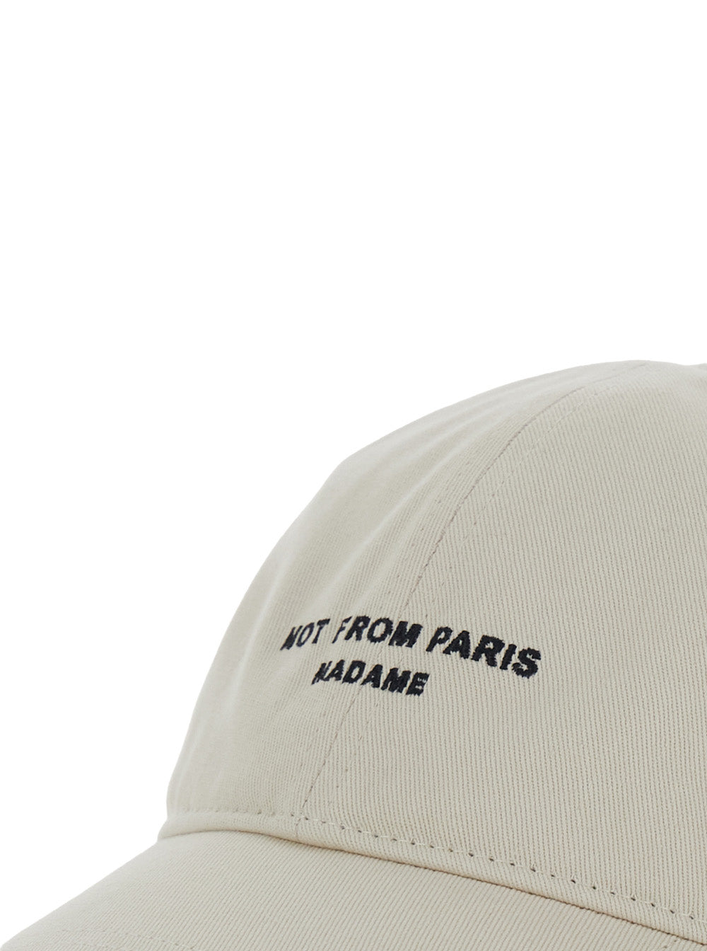 DrôLe De Monsieur LCP207CO138 Logo Text Cotton Baseball Cap — Beige, view 3