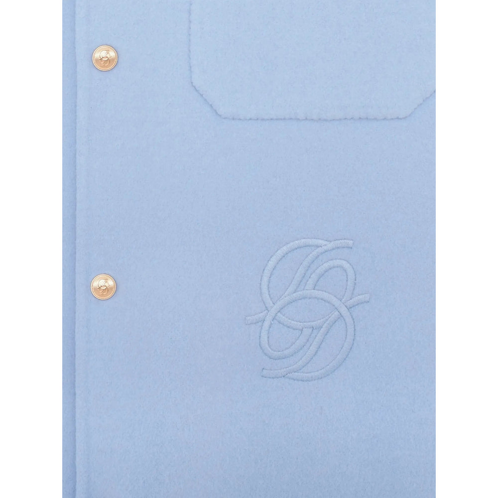 DrôLe De Monsieur Liblu Shirt Jacket — Blue, view 4