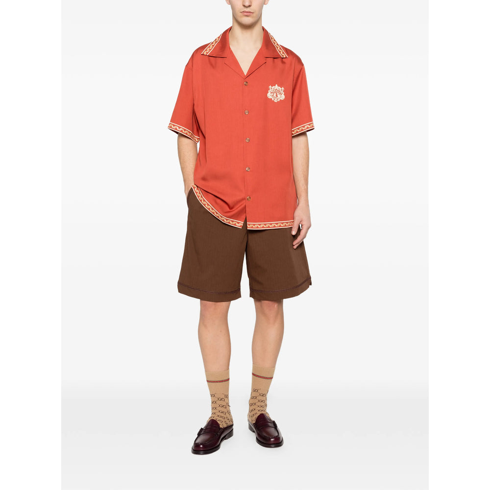 DrôLe De Monsieur Cotton-blend Shorts — Brown, view 3