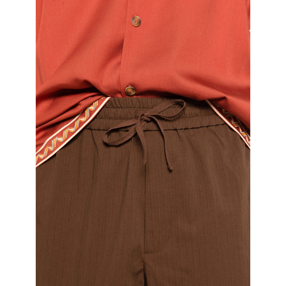 DrôLe De Monsieur Cotton-blend Shorts — Brown, view 4