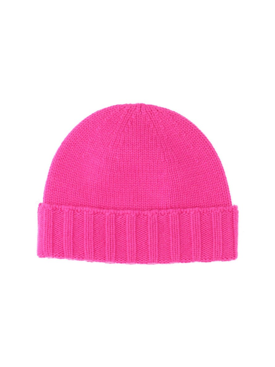 Drumohr D1K750 Cashmere Knit Beanie — Pink by Drumohr