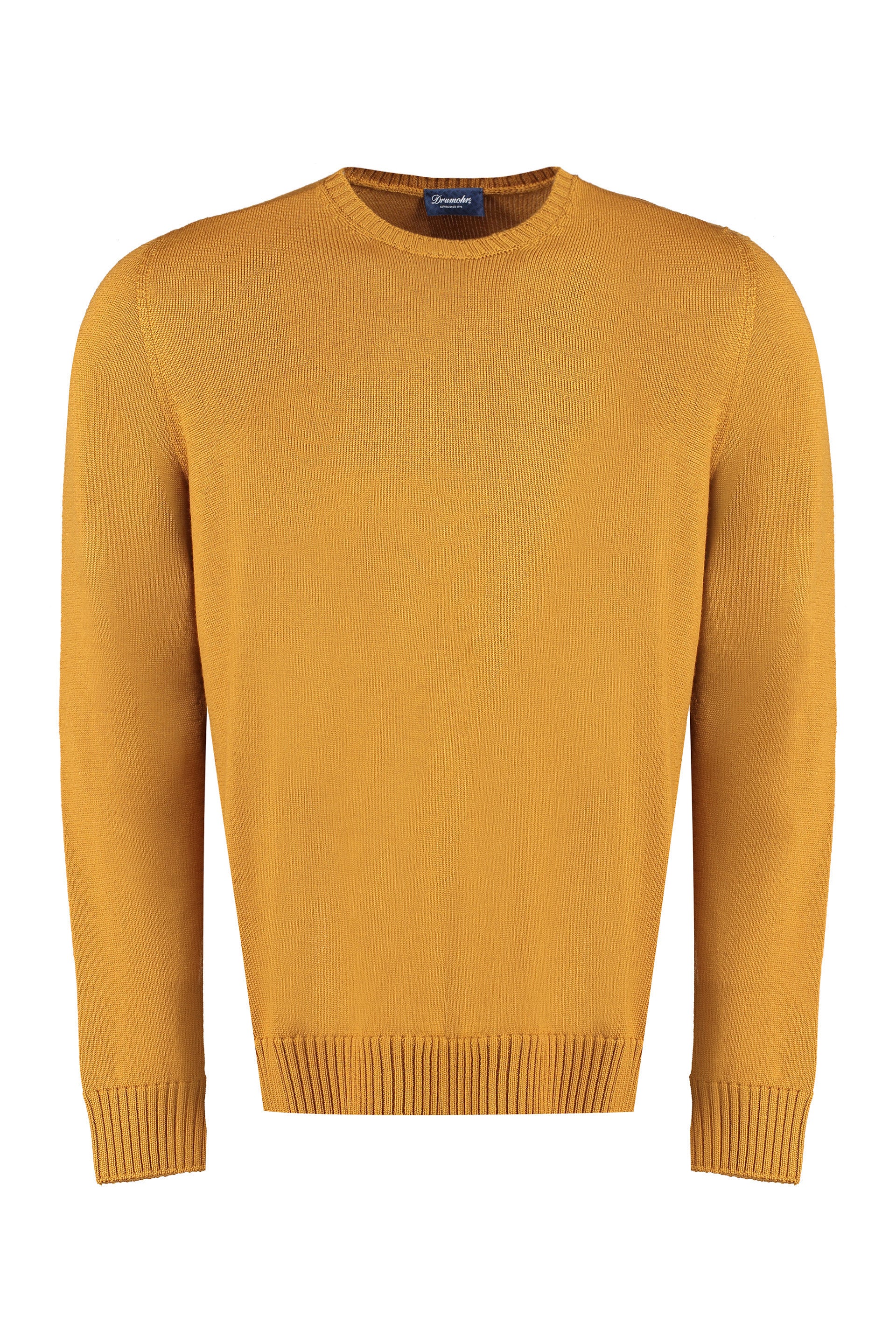 Drumohr Merino Wool Crewneck Sweater — Camel by Drumohr