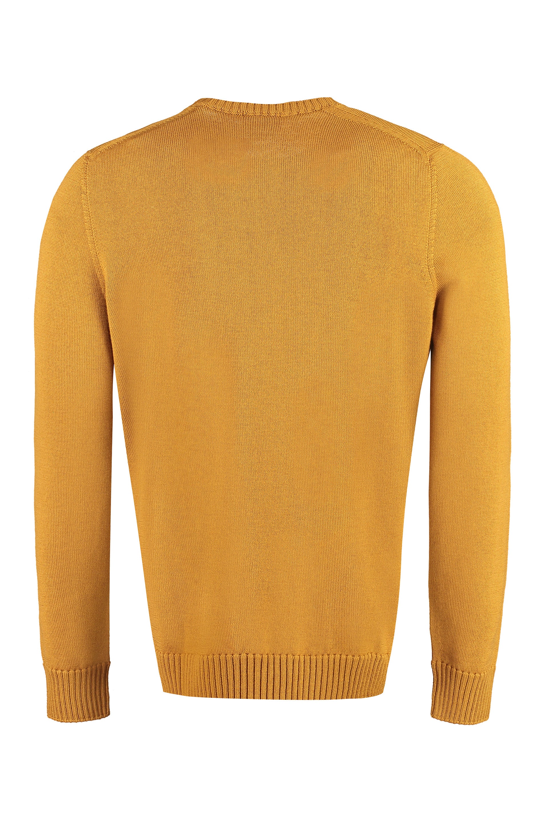 Drumohr Merino Wool Crewneck Sweater — Camel, view 2