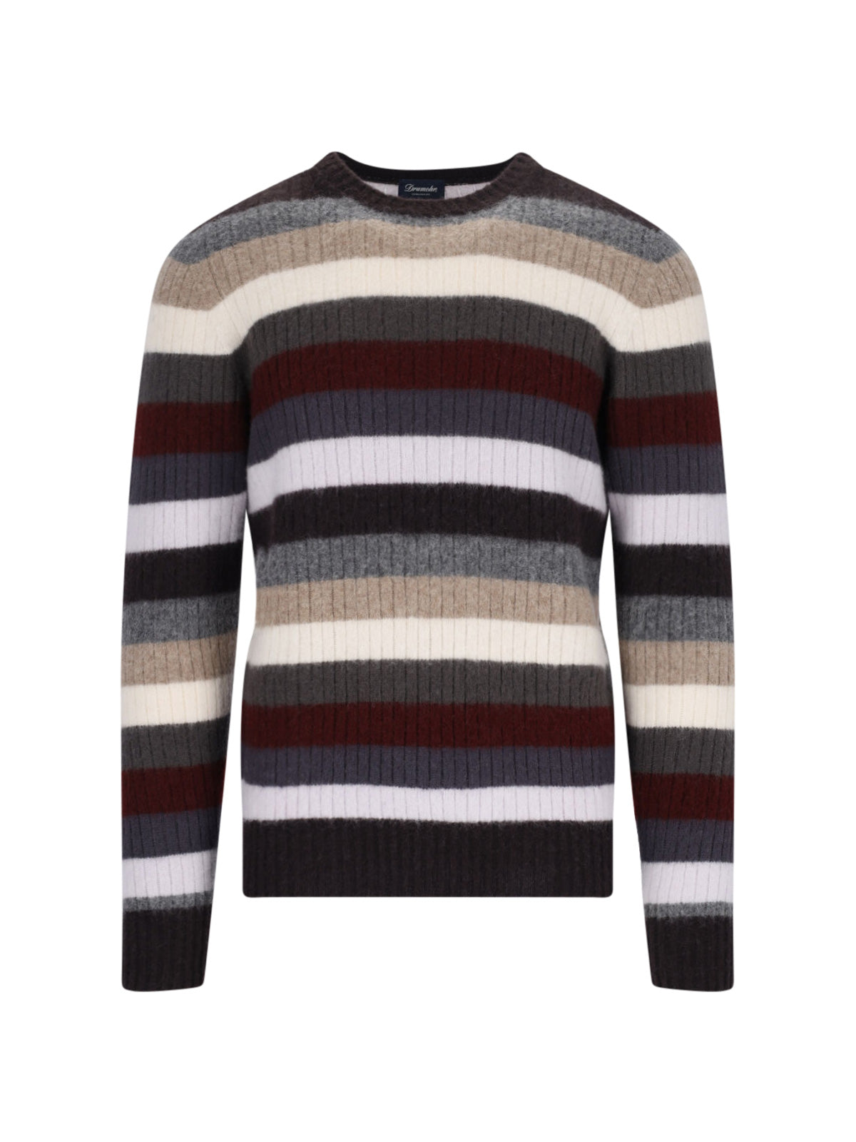 Drumohr Striped Lambswool Sweater — Multicolor by Drumohr