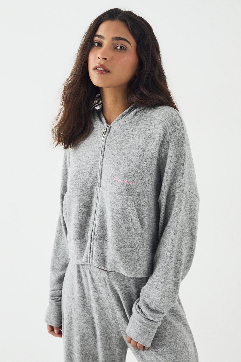 DSGN Studio Women's Lounge Zip Through Hoodie in Ash Grey by boohoo