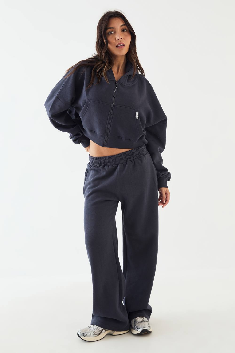 DSGN Studio Women's Straight Leg Jogger Pants in Midnight by boohoo