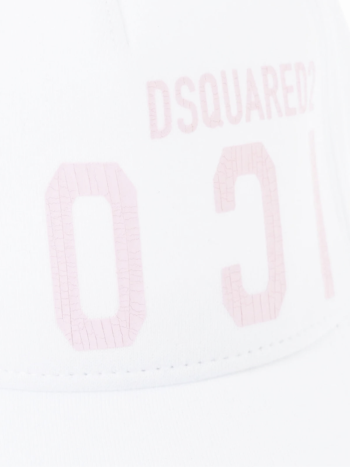Dsquared2 BCM066708C035671062 Icon Cracked Logo Baseball Cap — White, view 2