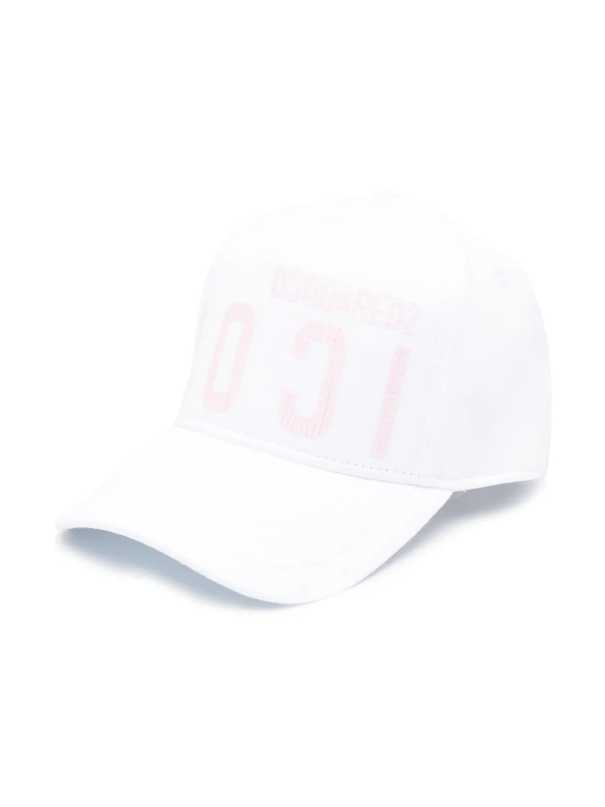 Dsquared2 BCM066708C035671062 Icon Cracked Logo Baseball Cap — White, view 3