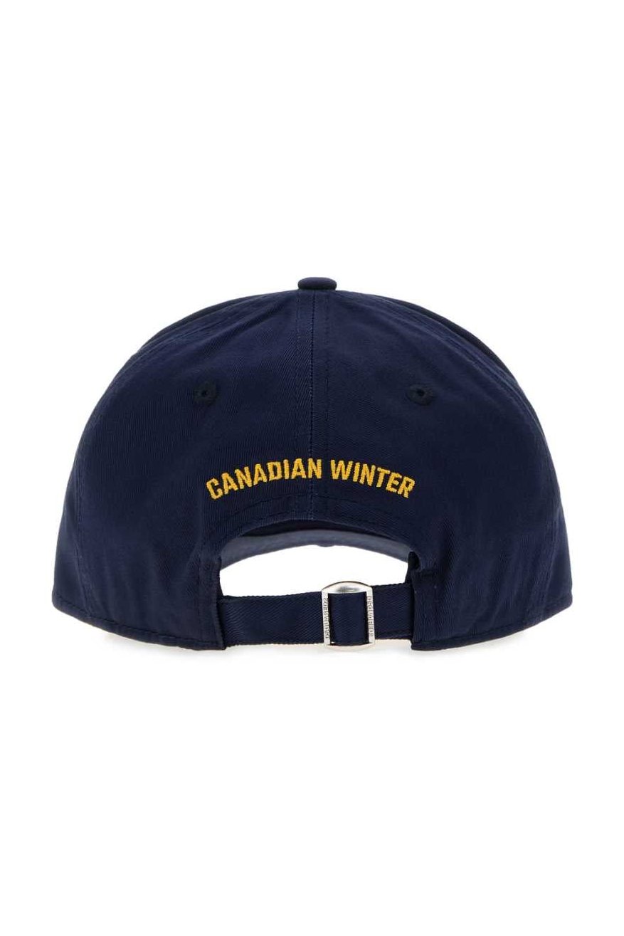 Dsquared2 BCM103105C00001 Logo-Embroidered Baseball Cap — Navy, view 3
