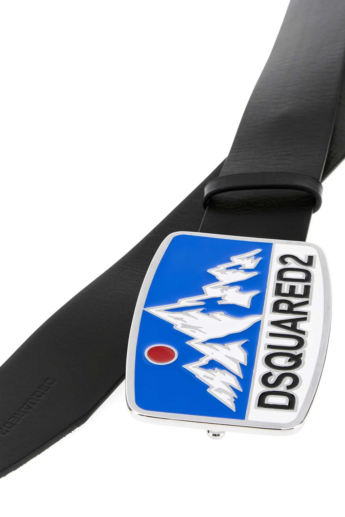 Dsquared2 Mountain Logo Buckle Belt — Black, view 4