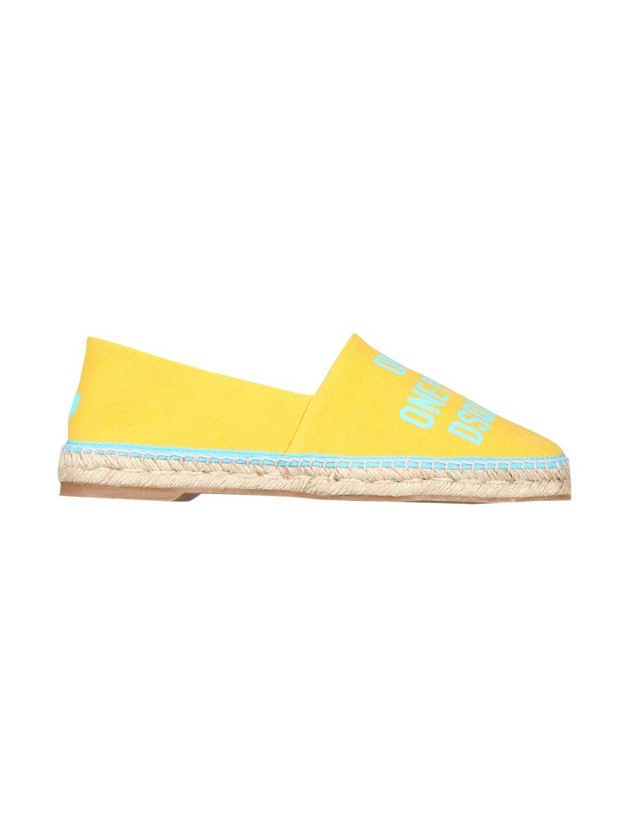 Dsquared2 Organic Canvas Espadrille Flat — Yellow by Dsquared2