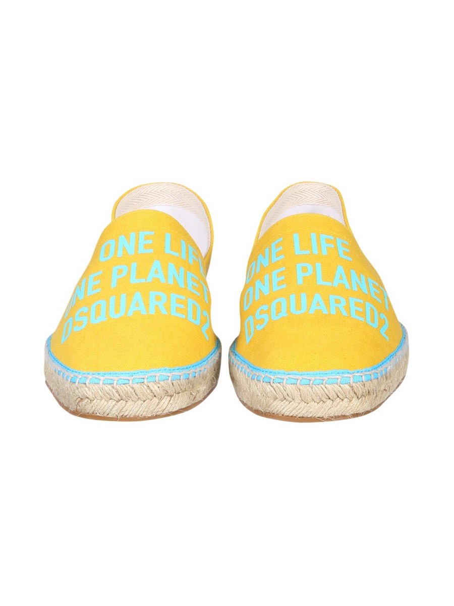 Dsquared2 Organic Canvas Espadrille Flat — Yellow, view 2
