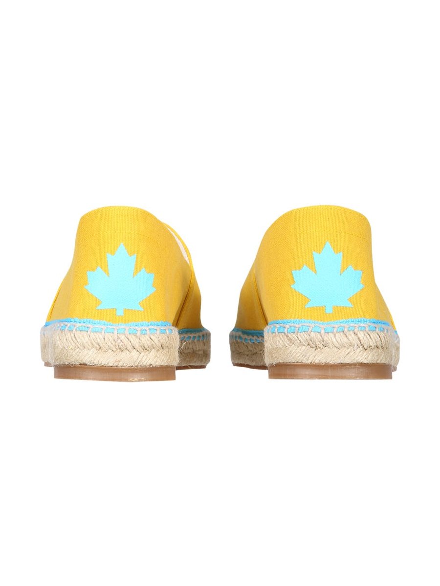 Dsquared2 Organic Canvas Espadrille Flat — Yellow, view 3