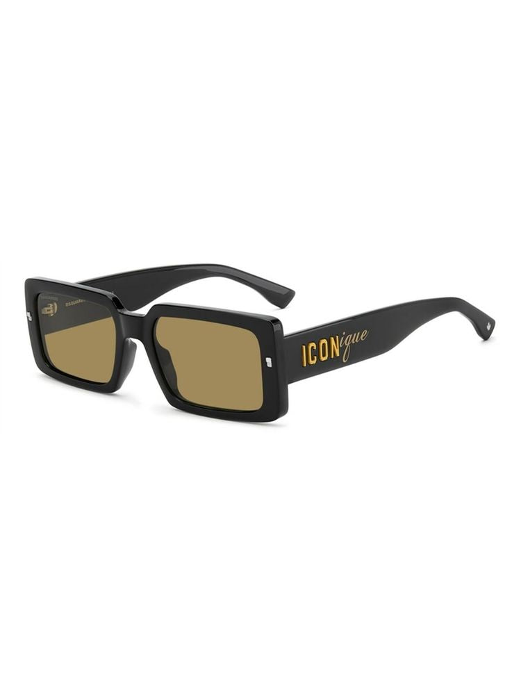 Dsquared2 Icon ICON Rectangle Acetate Sunglasses — Black, view 5