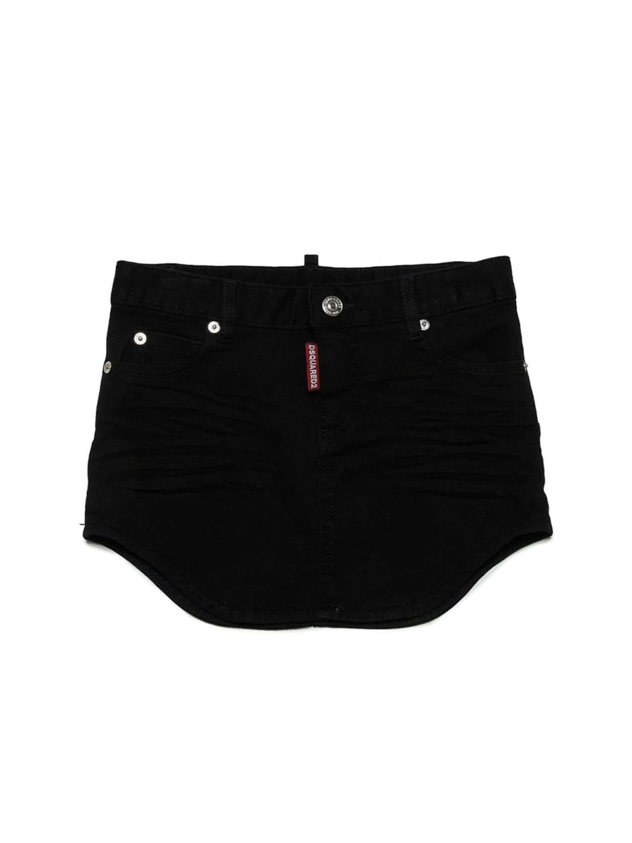 Dsquared2 Cotton-Elastane Skirt — White, view 2