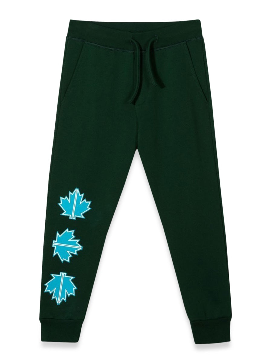 Dsquared2 Plush Cotton Trousers — Green by Dsquared2