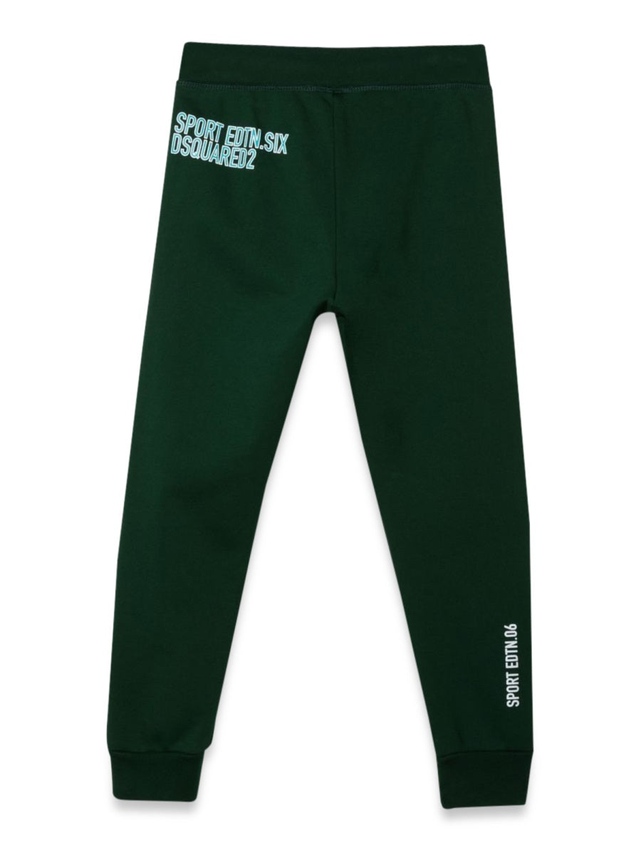 Dsquared2 Plush Cotton Trousers — Green, view 3