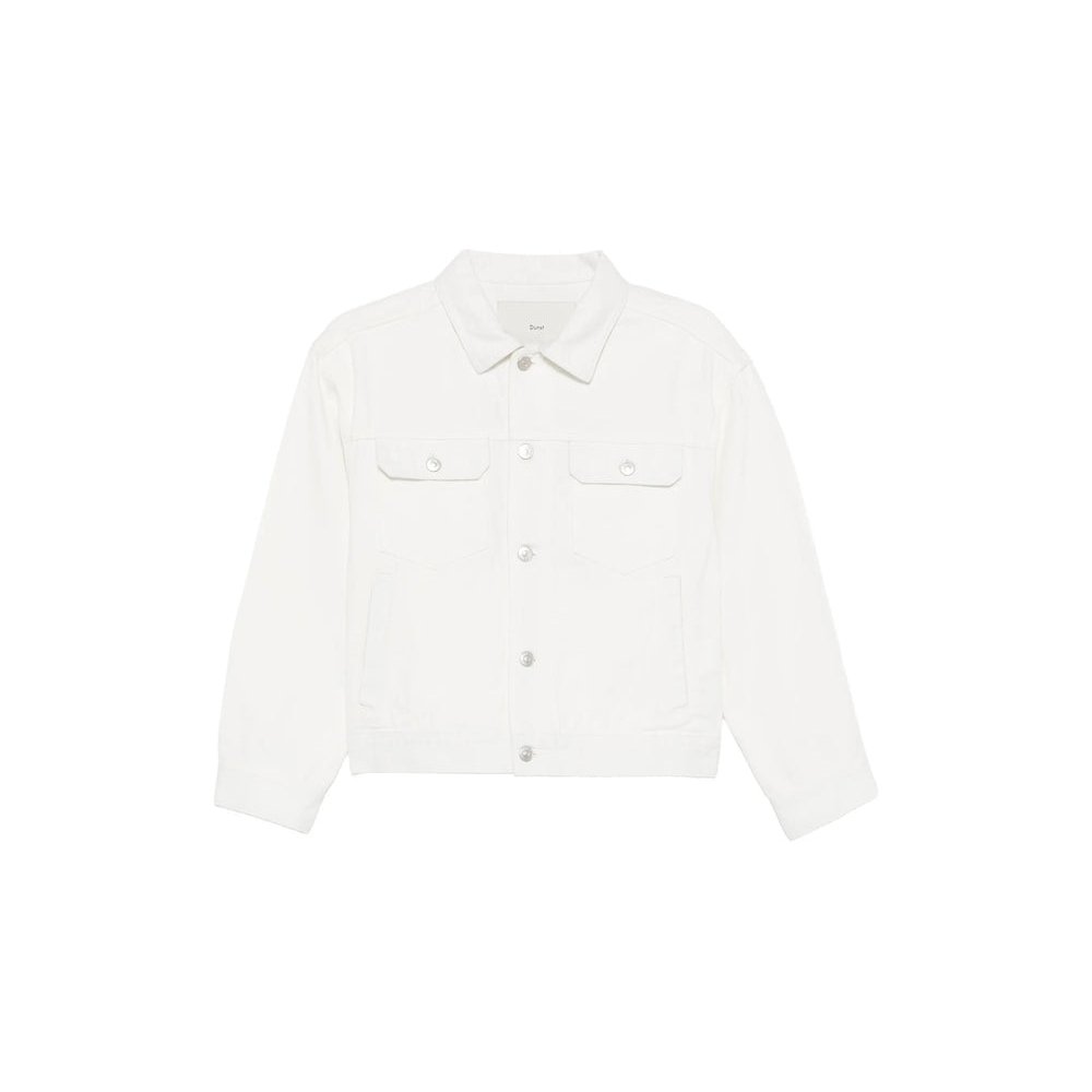 Dunst Cotton Denim Jacket — White by Dunst