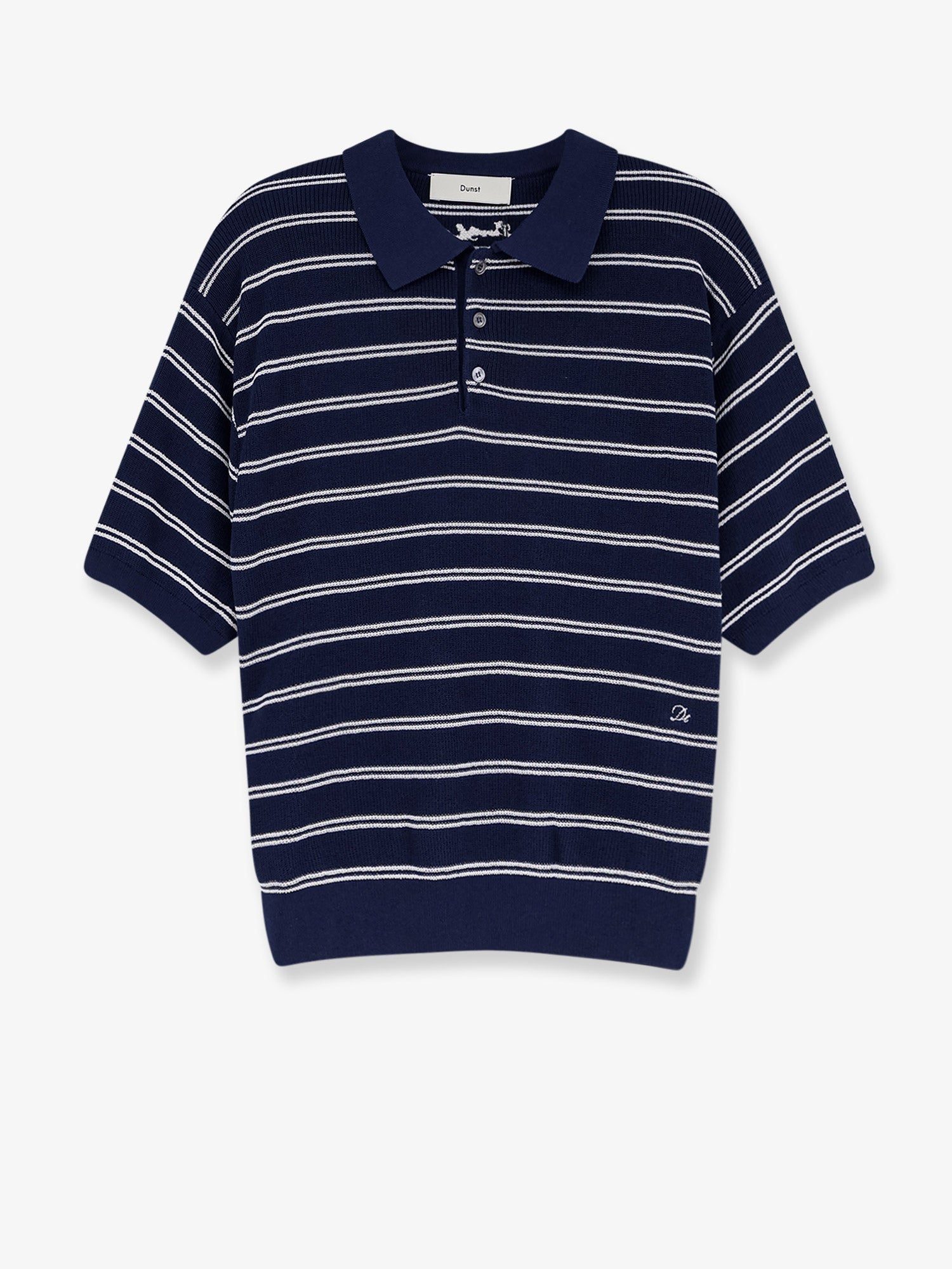 Dunst Striped Cotton-Blend Polo — Navy by Dunst